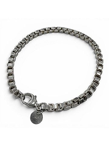 Tiffany & Co. TIFFANY&Co. Tiffany Venetian SV925 Chain Bracelet, Silver, Weight 16.6g, Recommended for Men and Women ? (view 1)