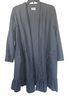Wrap 100% Linen Solid Black Kimono Size 4 - photo 1