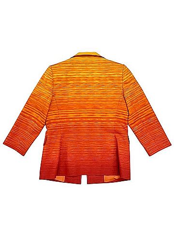 Ellen Tracy Linda Allard X Ellen Tracy Striped Sunset Orange Ombré Blazer Jacket Blazer (view 2)