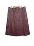 Natori Burgundy Leather Skirt Size 12 - photo 1