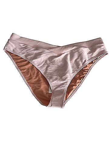 J.Crew Ribbed cross front cheeky bikini Swimsuit Bottoms (view 1)