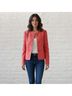 J.Crew x Dauphinette 54% Cotton 46% Modal 100% Acetate Solid Pink Orange Jacket Size 4 - photo 3