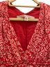 Max Studio 100% Cotton Floral Color Block Graphic Red White Casual Dress Size XS - photo 3
