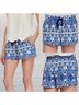 Joie 100% Silk Blue White Shorts Size L - photo 3
