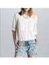 Joie 100% Silk Blue White Shorts Size L - photo 10