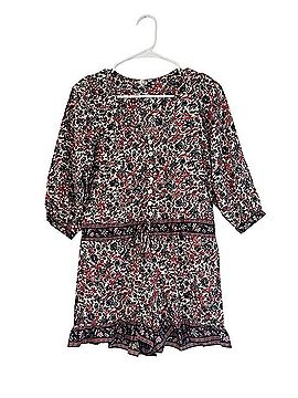 Anthropologie Raga Boho Floral Tie Waist Romper Jumpsuit (view 1)