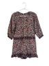 Anthropologie 100% Polyester Floral Red White Black Gray Jumpsuit Size XS - photo 1