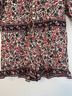 Anthropologie 100% Polyester Floral Red White Black Gray Jumpsuit Size XS - photo 13