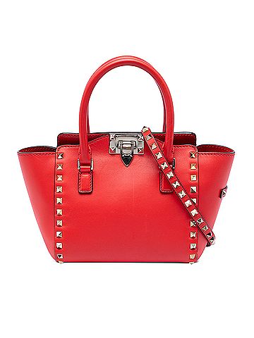Valentino Mini Leather Rockstud Double Handle Tote (view 1)