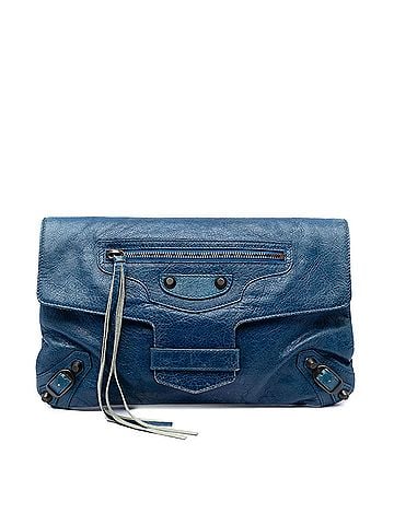 Balenciaga Lambskin Motocross Classic Envelope Clutch (view 1)