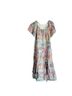 Roller Rabbit 70% Cotton 30% Silk 100% Cotton Floral Ivory Blue Green Pink Burgundy Casual Dress Size XS - photo 1