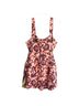 A.L.C. 100% Linen Floral Burgundy Jumpsuit Size 12 - photo 2