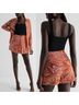 Express Floral Orange Red Pink Skort Size 2 - photo 4