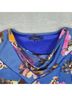 Calessa Floral Blue Pink Blouse Size 1X - photo 3