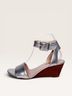 Louise Et Cie 100% Leather Silver Wedges Size 8 - photo 3