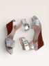 Louise Et Cie 100% Leather Silver Wedges Size 8 - photo 8