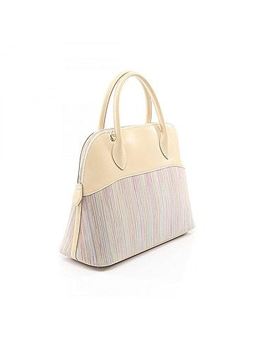 Hermès Hermes Bolide 31 Handbag, Calfskin (Cowhide), Vibrato Box Calf Leather, Women's, Beige/Multicolor (view 2)