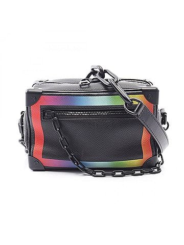 Louis Vuitton Louis Vuitton Mini Soft Trunk Taiga Rainbow Shoulder Bag Handbag Leather Men's Black/Multicolor M30351 (view 1)