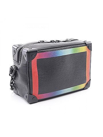Louis Vuitton Louis Vuitton Mini Soft Trunk Taiga Rainbow Shoulder Bag Handbag Leather Men's Black/Multicolor M30351 (view 2)