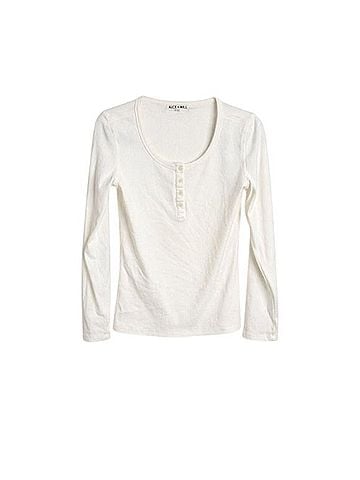 Alex Mill Laine Henley Long Sleeve T-Shirt (view 1)
