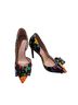 Betsey Johnson Floral Multi Color Heels Size 6 1/2 - photo 1