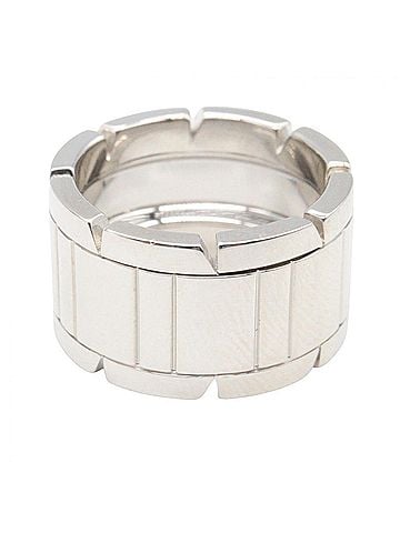 Cartier Cartier Tank Française Large Ring, 18K White Gold (18KWG), Women's, Silver Tone (view 2)