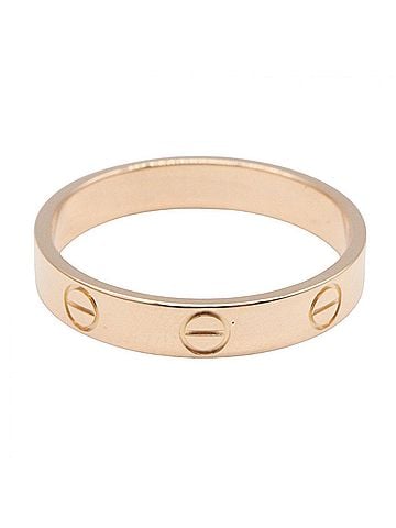 Cartier Cartier Mini Love Ring, 18K Pink Gold (PG), Men's and Women's, Tone (view 2)