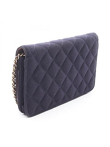 Chanel Chanel Matelassé Marine Charm Shoulder Bag/Handbag, Wool Leather, Women's, Navy/Brown (view 2)