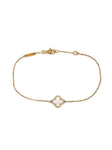 Van Cleef & Arpels Sweet Alhambra Bracelet 18K Yellow Gold and Mother of Pearl (view 1)