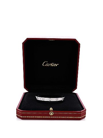 Cartier Love 1 Diamond Cuff Bracelet 18K White Gold with Diamond (view 2)