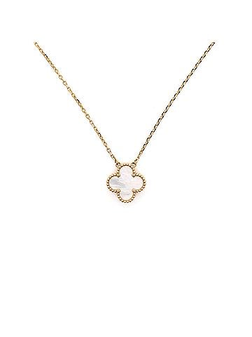 Van Cleef & Arpels Vintage Alhambra Pendant Necklace 18K Yellow Gold and Mother of Pearl (view 1)