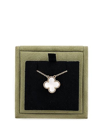 Van Cleef & Arpels Vintage Alhambra Pendant Necklace 18K Yellow Gold and Mother of Pearl (view 2)