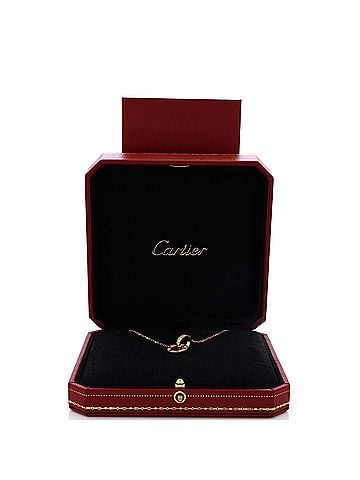 Cartier Love Interlocking Pave Necklace 18K Rose Gold and Diamonds (view 2)