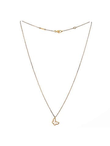 Van Cleef & Arpels Sweet Alhambra Butterfly Pendant Necklace 18K Yellow Gold and Mother of Pearl (view 2)