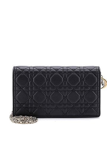 Christian Dior Lady Dior Chain Pouch Cannage Quilt Lambskin (view 1)