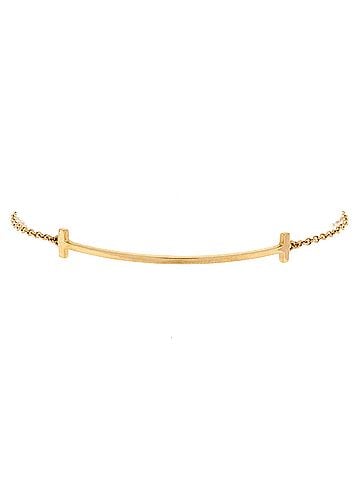 Tiffany & Co. T Smile Chain Bracelet 18K Yellow Gold Medium (view 1)