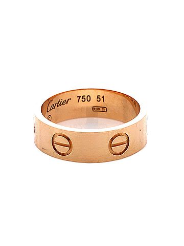 Cartier Love Band Ring 18K Rose Gold (view 2)