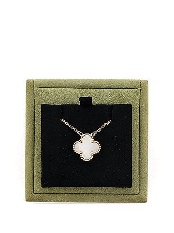 Van Cleef & Arpels Vintage Alhambra Pendant Necklace 18K Yellow Gold and Mother of Pearl (view 2)