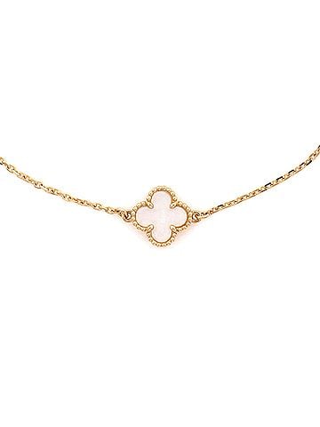 Van Cleef & Arpels Sweet Alhambra Bracelet 18K Yellow Gold and Mother of Pearl (view 2)