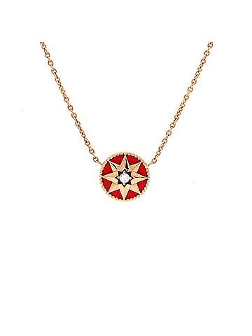 Christian Dior Rose des Vents Pendant Necklace 18K Rose Gold with Diamond and Ceramic (view 1)