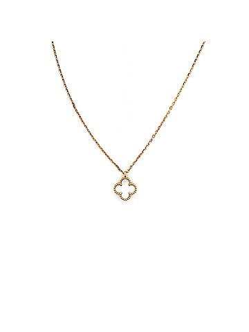 Van Cleef & Arpels Sweet Alhambra Pendant Necklace 18K Yellow Gold and Mother of Pearl (view 1)