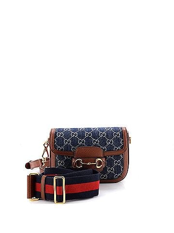Gucci Horsebit 1955 Shoulder Bag GG Denim Mini (view 1)