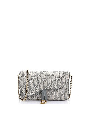 Christian Dior Saddle Chain Clutch Oblique Canvas (view 1)
