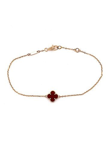 Van Cleef & Arpels Sweet Alhambra Bracelet 18K Rose Gold and Carnelian (view 1)