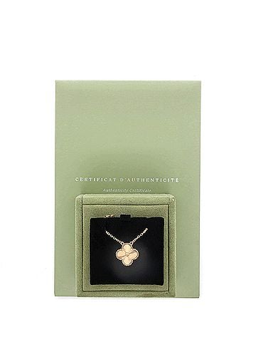 Van Cleef & Arpels Vintage Alhambra Pendant Necklace Guilloche 18K Yellow Gold (view 2)