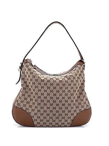 Gucci Bree Hobo GG Canvas with Leather Large (view 1)