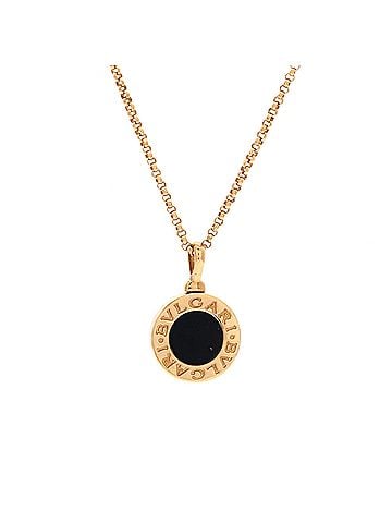 Bvlgari Bvlgari Bvlgari Pendant Necklace 18K Yellow Gold with Onyx (view 1)