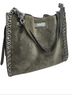 Michael Kors 100% Suede Solid Green Silver Tote One size - photo 3
