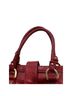 Adams 100% Leather Solid Red Shoulder Bag One size - photo 4