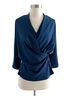 MM. LaFleur 100% Polyester Blue Long Sleeve Blouse Size 14 - photo 1